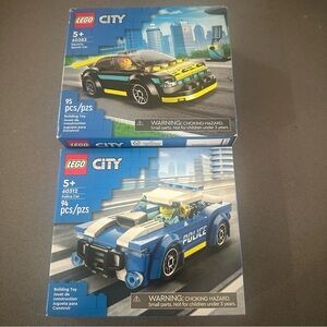 LEGO City Vehicles Bundle 60383 Sports Car (Retired) & 60312 Police Car – Sealed